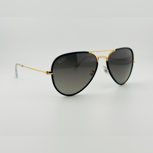 Ray-Ban Aviator Full Color Legend Sunglasses RB3025JM Black&Gold with Gray Lens